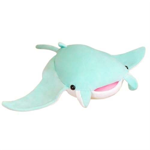 Xiyocadt Sea Animals, Manta Ray Plush Doll, Fish Plush Toy, Cuddly Toy Plush Toy Rays, Soft Filled Cuddly Toy for Children, Teufelsfischpuppen, Plüschtiere,Kindergeschenke (70 * 45cm,Grün) von Xiyocadt