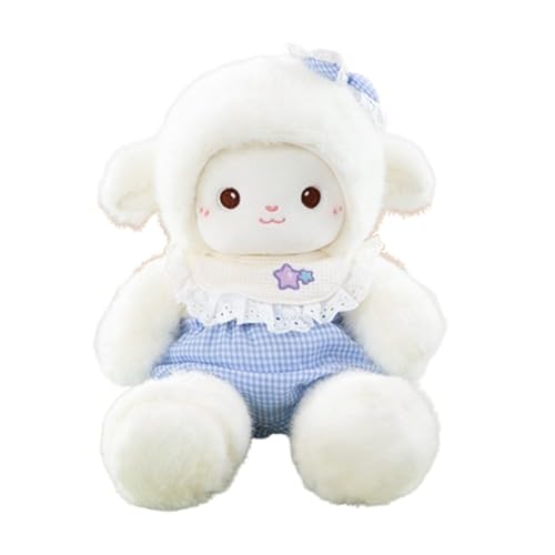 Xiyocadt Sheep Cuddly Toy,Stuffed Entzückendes Lamm Plüschtier, Schaf Stofftier süßes Spielzeug 25 cm,süßes Stofftier Ziege,Schaf Puppe Flauschiges Spielzeug Mädchen Junge (35cm,B) von Xiyocadt