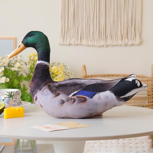 Xiyocadt Simulationstier Vogel Plüschtier, Kuscheltier Puppe Kissen, Realistische Bequemes Plüschspie Spielzeug Plüschpuppenkissen für Teenager und Erwachsene (Ente) von Xiyocadt