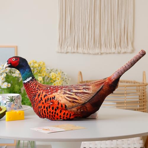Xiyocadt Simulationstier Vogel Plüschtier, Kuscheltier Puppe Kissen, Realistische Bequemes Plüschspie Spielzeug Plüschpuppenkissen für Teenager und Erwachsene (Fasan) von Xiyocadt