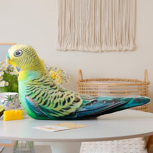 Xiyocadt Simulationstier Vogel Plüschtier, Kuscheltier Puppe Kissen, Realistische Bequemes Plüschspie Spielzeug Plüschpuppenkissen für Teenager und Erwachsene (Papagei) von Xiyocadt