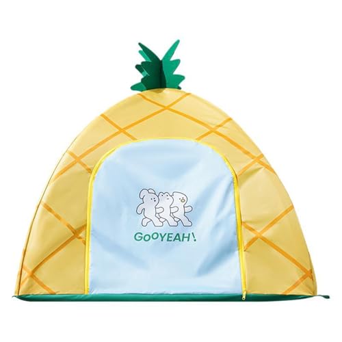 Xiyocadt Spielzelt Kinder Outdoor, 130x130x120 cm Ananas Aufblasen Kinder Zelt für Innen und Außen Spielzeug, Geburtstageschenk von Xiyocadt