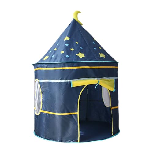 Xiyocadt Spielzelt für Kleinkinder, 135x100 cm Prinzessin Prinz Schlosszelt, Kinderzelt für Spiel und Spaß im Kinderzimmer, Kinder Zelte für Zimmer, mit Tragetasche, Geschenk für Kinder (Blau) von Xiyocadt