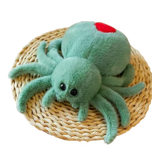 Xiyocadt Spinne Kuscheltier,Spinne Stofftier Weich Kuschelig Spinnen Plüschtier,Spinnen Wurfkissen Kuscheltiere Geschenk Für Halloween Plüschtier Cute Und Halloween Anlässe (24cm,Grün) von Xiyocadt