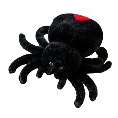 Xiyocadt Spinne Kuscheltier,Spinne Stofftier Weich Kuschelig Spinnen Plüschtier,Spinnen Wurfkissen Kuscheltiere Geschenk Für Halloween Plüschtier Cute Und Halloween Anlässe (24cm,Schwar) von Xiyocadt