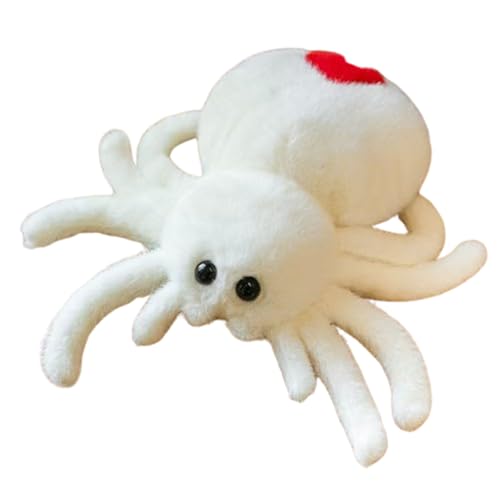 Xiyocadt Spinne Kuscheltier,Spinne Stofftier Weich Kuschelig Spinnen Plüschtier,Spinnen Wurfkissen Kuscheltiere Geschenk Für Halloween Plüschtier Cute Und Halloween Anlässe (24cm,Weiß) von Xiyocadt