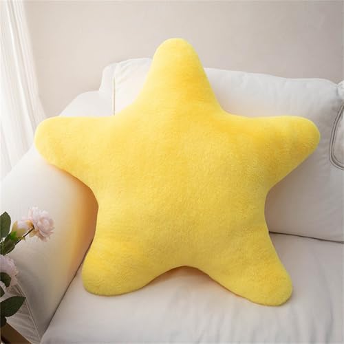 Xiyocadt Stern Kissen,Kuschelkissen Kinder,Kinderzimmer Deko Flauschiges Kissen, Stern Wurfkissen Für Mädchen & Jungen Zuhause Schlafzimmer,Heimdekoration (150cm,gelb-Huang) von Xiyocadt