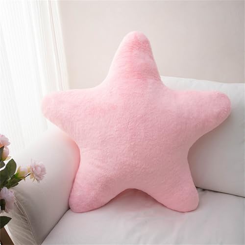 Xiyocadt Stern Kissen,Kuschelkissen Kinder,Kinderzimmer Deko Flauschiges Kissen, Stern Wurfkissen Für Mädchen & Jungen Zuhause Schlafzimmer,Heimdekoration (150cm,rosa-Fen) von Xiyocadt