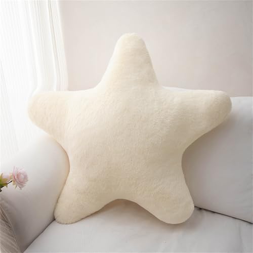 Xiyocadt Stern Kissen,Kuschelkissen Kinder,Kinderzimmer Deko Flauschiges Kissen, Stern Wurfkissen Für Mädchen & Jungen Zuhause Schlafzimmer,Heimdekoration (150cm,weiß-naibai) von Xiyocadt