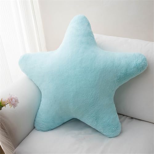 Xiyocadt Stern Kissen,Kuschelkissen Kinder,Kinderzimmer Deko Flauschiges Kissen, Stern Wurfkissen Für Mädchen & Jungen Zuhause Schlafzimmer,Heimdekoration (80cm,blau-qianlan) von Xiyocadt