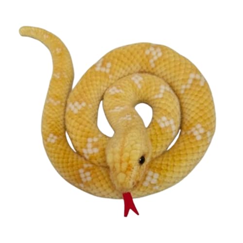 Xiyocadt Stofftier Schlange Plüschtier 180cm, Kuschelschlange Kuscheltier Flexible Schlangen Fidget Schlangenspielzeug für Spielzeug Halloween Streich Requisiten (180cm,Goldgelb) von Xiyocadt