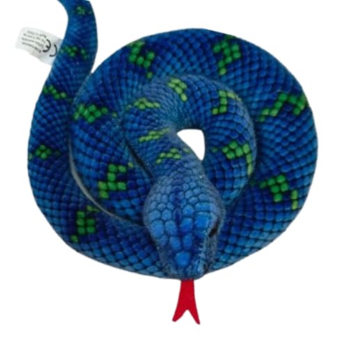 Xiyocadt Stofftier Schlange Plüschtier 180cm, Kuschelschlange Kuscheltier Flexible Schlangen Fidget Schlangenspielzeug für Spielzeug Halloween Streich Requisiten (80CM,Blau) von Xiyocadt
