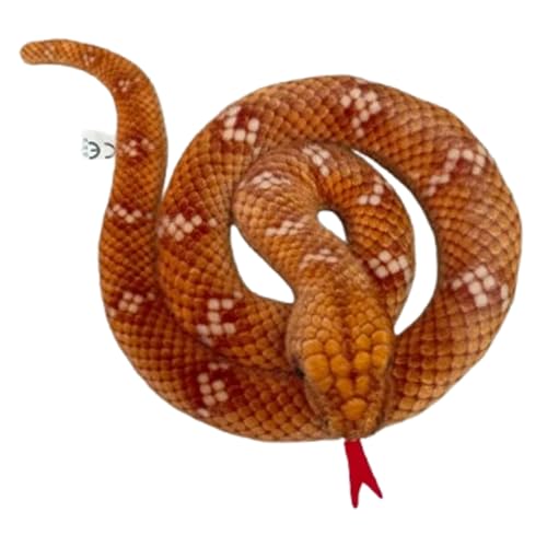 Xiyocadt Stofftier Schlange Plüschtier 180cm, Kuschelschlange Kuscheltier Flexible Schlangen Fidget Schlangenspielzeug für Spielzeug Halloween Streich Requisiten (80CM,Braun) von Xiyocadt