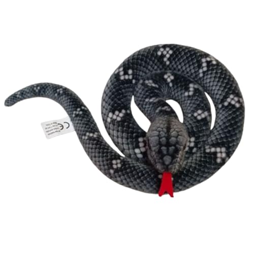 Xiyocadt Stofftier Schlange Plüschtier 180cm, Kuschelschlange Kuscheltier Flexible Schlangen Fidget Schlangenspielzeug für Spielzeug Halloween Streich Requisiten (80CM,Schwarz) von Xiyocadt