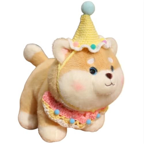 Xiyocadt Stuffed Animal Shiba Inu Plush Toy,Hunde kuscheltiere,Niedliche Welpe Shiba Inu Puppe Mädchen schlafen Kissen, geben Freunde zu geben Kinder Geburtstag Geschenke (26cm * 22cm,A) von Xiyocadt