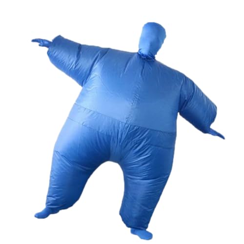 Xiyocadt Sumo Ringer Kostüm, Aufblasbare Laufpuppe Kostüme Erwachsene, Polyester Wasserdicht Atmungsaktiv Für Erwachsene 1,6-2,2 M Mit Uni-Design Für Parks Zoo Freizeit (Blau,One size) von Xiyocadt