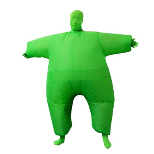Xiyocadt Sumo Ringer Kostüm, Aufblasbare Laufpuppe Kostüme Erwachsene, Polyester Wasserdicht Atmungsaktiv Für Erwachsene 1,6-2,2 M Mit Uni-Design Für Parks Zoo Freizeit (Grün,One size) von Xiyocadt