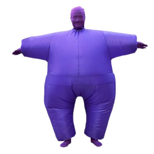 Xiyocadt Sumo Ringer Kostüm, Aufblasbare Laufpuppe Kostüme Erwachsene, Polyester Wasserdicht Atmungsaktiv Für Erwachsene 1,6-2,2 M Mit Uni-Design Für Parks Zoo Freizeit (Lila,One size) von Xiyocadt