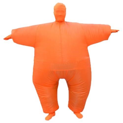 Xiyocadt Sumo Ringer Kostüm, Aufblasbare Laufpuppe Kostüme Erwachsene, Polyester Wasserdicht Atmungsaktiv Für Erwachsene 1,6-2,2 M Mit Uni-Design Für Parks Zoo Freizeit (Orange,One size) von Xiyocadt