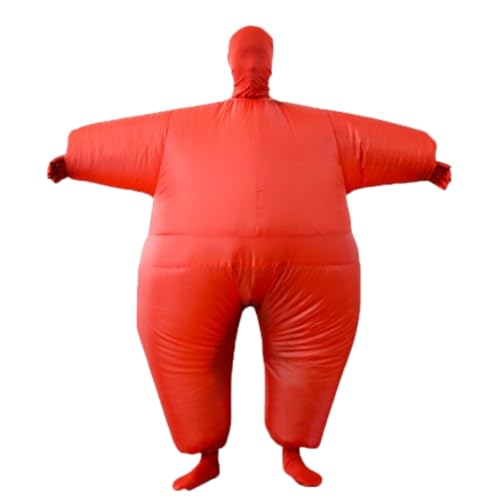 Xiyocadt Sumo Ringer Kostüm, Aufblasbare Laufpuppe Kostüme Erwachsene, Polyester Wasserdicht Atmungsaktiv Für Erwachsene 1,6-2,2 M Mit Uni-Design Für Parks Zoo Freizeit (Rot,One size) von Xiyocadt