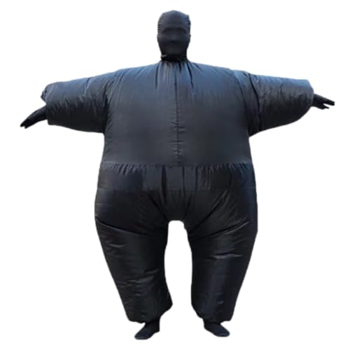 Xiyocadt Sumo Ringer Kostüm, Aufblasbare Laufpuppe Kostüme Erwachsene, Polyester Wasserdicht Atmungsaktiv Für Erwachsene 1,6-2,2 M Mit Uni-Design Für Parks Zoo Freizeit (Schwarz,One size) von Xiyocadt