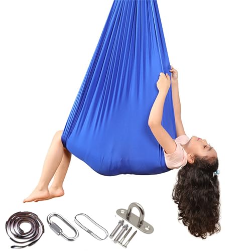 Xiyocadt Therapieschaukel, Kinder Tuch Sensorische Ganzkörpersocken, Sensorische Schaukel Sensory Swing für Erwachsene (280x150 cm,Saphirblau) von Xiyocadt