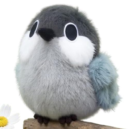 Xiyocadt Vogel Plüschtier 11cm, Klein Stofftier Vogelpuppen, Bird Pelzige Plüschpuppe Spielzeug, Kuscheltier Sparrow Plüsch Puppen für Kinder (Brüste) von Xiyocadt