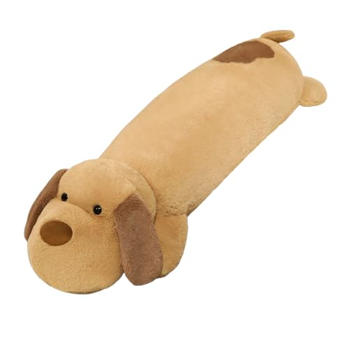 Xiyocadt Weich Weiß Hund Plüschtier Stofftier,Hund Plüsch, Kuscheltiere Langes Umarmungskissen Realistisches Weiches Kuscheliges Welpenkissen Geschenke Für Kinder (110cm,A) von Xiyocadt