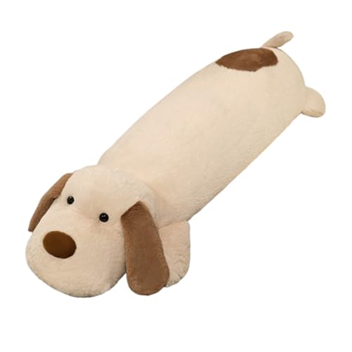 Xiyocadt Weich Weiß Hund Plüschtier Stofftier,Hund Plüsch, Kuscheltiere Langes Umarmungskissen Realistisches Weiches Kuscheliges Welpenkissen Geschenke Für Kinder (110cm,B) von Xiyocadt