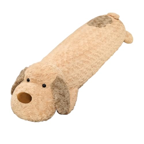 Xiyocadt Weich Weiß Hund Plüschtier Stofftier,Hund Plüsch, Kuscheltiere Langes Umarmungskissen Realistisches Weiches Kuscheliges Welpenkissen Geschenke Für Kinder (90cm,E) von Xiyocadt
