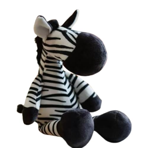Xiyocadt Zebra Kuscheltier,25 cm Plüsch Spielzeug Tiger Plüschtier,Ausgestopftes Tier Spielzeug Waldtierpuppe Aktivitäten,Fuchs Stofftier,AFFE Kuscheltier Klein for Den Kindergeburtstag (25cm,Zebra) von Xiyocadt