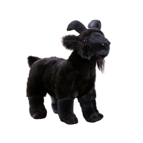 Xiyocadt Ziege Plüschtie Ziege Figur, Tier Ziege Modell Spielzeug Simulierte Ziege Statue, Stand Simuliertes Tier Kawaii Schaf Kuscheltier, Dekoration für Kinder,Geschenke Für Kinder (Schwarz,18cm) Xiyocadt Ziege Plüschtie Ziege Figur, Tier Ziege Modell Spielzeug Simulierte Ziege Statue, Stand Simuliertes Tier Kawaii Schaf Kuscheltier, Dekoration für Kinder,Geschenke Für Kinder (Schwarz,18cm) von Xiyocadt
