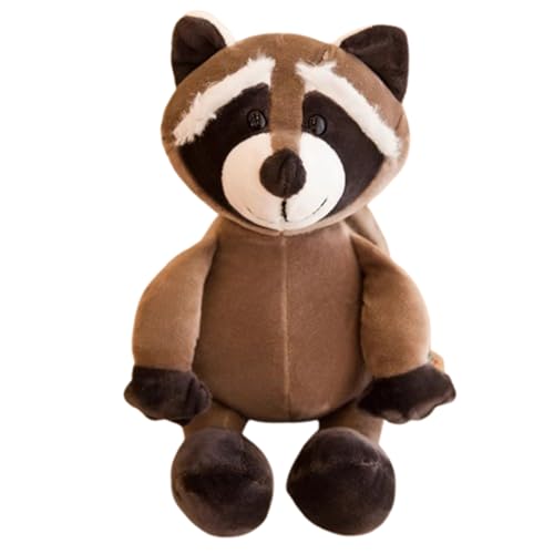 Zebra Kuscheltier,25 Cm Plüsch Spielzeug Tiger Plüschtier,Ausgestopftes Tier Spielzeug Waldtierpuppe Aktivitäten,Fuchs Stofftier,Affe Kuscheltier Klein For Den Kindergeburtstag (25cm,Waschbär) von Xiyocadt