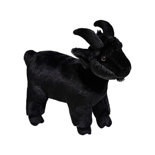 Ziege Plüschtie Ziege Figur, Weiches Kuscheliges Stofftier Schaf ,Schaf Stofftier,Kuscheltiere,Ziege Kuscheltier,Flauschiges Kinderkissen Spielzeug Für Fantasievolles Spielen Kinder (30cm,schwarz) von Xiyocadt