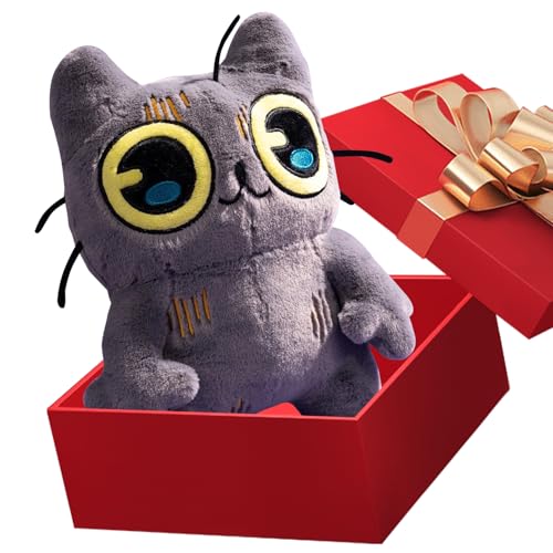 Niedliches Katzen Plüschtier | Katze Plüschtier Kuscheltier Kissen Puppen,Wurfkissen Deko Für Kinder Mädchen Freundinnen Geburtstag Fotoshoot Bett Schlafzimmer Couch Sofa Auto Tisch Schreibtisch | Für von Xmccvt