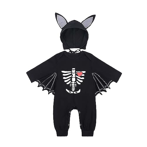 Xmiral Neugeborene Baby Jungen Mädchen Halloween Cosplay Kostüm Strampler Overalls und Hut Outfits Gestrickter Overall Baby (B, 12-18 Months) von Xmiral