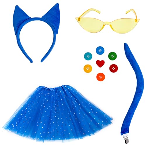 Xnetsby Katzenkostüm-Zubehör-Set, blau, Einheitsgröße Xnetsby Katzenkostüm-Zubehör-Set, blau, Einheitsgröße von Xnetsby