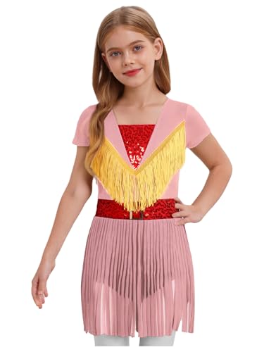 Xnihocha 70er Jahre Cowgirl Kleid für Mädchen V-Ausschnitt Fransen Partykleid Kurz Indianer Prinzessinnenkleid Für Karneval Rosa 122-128 Xnihocha 70er Jahre Cowgirl Kleid für Mädchen V-Ausschnitt Fransen Partykleid Kurz Indianer Prinzessinnenkleid Für Karneval Rosa 122-128 von Xnihocha