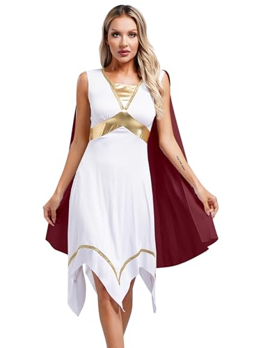 Xnihocha Damen Römische Göttin Kostüm Ärmellos Griechische Kleid Antike Prinzessin Kleid Party Karnevalskostüm Burgundy M Xnihocha Damen Römische Göttin Kostüm Ärmellos Griechische Kleid Antike Prinzessin Kleid Party Karnevalskostüm Burgundy M von Xnihocha