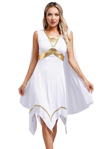 Xnihocha Damen Römische Göttin Kostüm Ärmellos Griechische Kleid Antike Prinzessin Kleid Party Karnevalskostüm Weiß L Xnihocha Damen Römische Göttin Kostüm Ärmellos Griechische Kleid Antike Prinzessin Kleid Party Karnevalskostüm Weiß L von Xnihocha