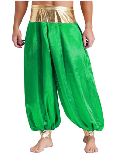 Xnihocha Herren Glänzend Laterne Lange Hosen Arabische Hose Prinz Kostüm Haremshose Karneval Kostüm Grün L Xnihocha Herren Glänzend Laterne Lange Hosen Arabische Hose Prinz Kostüm Haremshose Karneval Kostüm Grün L von Xnihocha