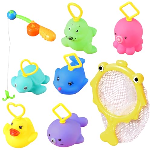 XoeLLe 8 Stück Badewannenspielzeug, Wasserspielzeug Kinder, Badespielzeug, Geeignet für Badewannen, Pools, Spielbereiche im Wohnzimmer, Wasserspiele im Kindergarten, Rasenflächen, Terrassen von XoeLLe