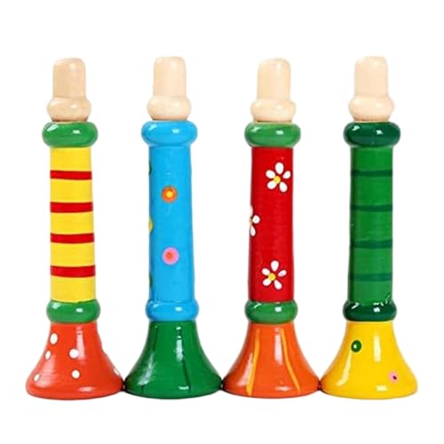 4pcs Kinder Trompete Spielzeug niedliche Cartoon Developmental Safe Holz Trompete für Kinder Übung mit Musikinstrumentenspielzeug, zufällige Farbe 4pcs Kinder Trompete Spielzeug niedliche Cartoon Developmental Safe Holz Trompete für Kinder Übung mit Musikinstrumentenspielzeug, zufällige Farbe von Xoeryoy