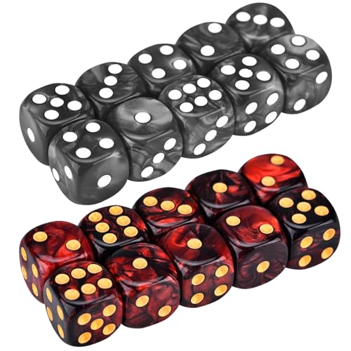 D6 DICE 20pcs 16mm Perle Muster 6-Seiten-Würfel-Set-Acryl-Runde Eckspiele mit 1-6 lustigen Spielen für Partyversorgungen sch D6 DICE 20pcs 16mm Perle Muster 6-Seiten-Würfel-Set-Acryl-Runde Eckspiele mit 1-6 lustigen Spielen für Partyversorgungen sch von Xoeryoy