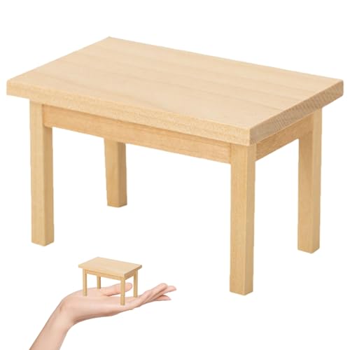 Dollhouse Möbel, 1:12 Hölzer Mini -Tisch, Simulation Dollhouse Miniaturen für Zuhause von Xoeryoy