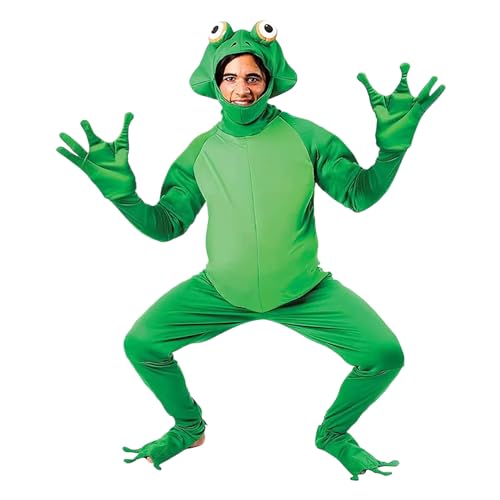 Halloween Kostüme Cosplay Frog Kostüm Polyester Frosch-Oben Unisex Tierkostüm EIN-Stück Cosplay Dress-up-Anzug für Erwachsene, Frauen und Männer, XL Halloween Kostüme Cosplay Frog Kostüm Polyester Frosch-Oben Unisex Tierkostüm EIN-Stück Cosplay Dress-up-Anzug für Erwachsene, Frauen und Männer, XL von Xoeryoy