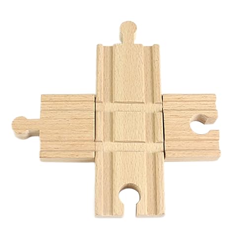 Holzstrecke Cross Tracks Bahnhof Accessoire kompatibel mit dem großen klassischen Spielzeugzug von Xoeryoy