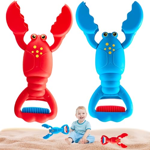 Sandbox Bagger, 2pcs Safe Plastik Hummers Sand Bagger, 13.4x7.1x2.4 Squeeze-und-Grab-Strandspielzeug, Flexible Sandspielzeug für Kinder Kleinkinder Sommerpool von Xoeryoy