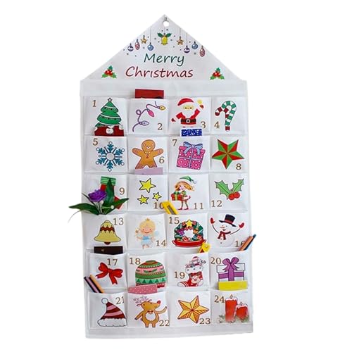 Weihnachtsab Adventskalender 2025 Countdown Fabric Wall Hanging Adventskalender mit 24 Taschen für das Weihnachts -Countdown -Dekoration zu Hause Weihnachtsab Adventskalender 2025 Countdown Fabric Wall Hanging Adventskalender mit 24 Taschen für das Weihnachts -Countdown -Dekoration zu Hause von Xoeryoy