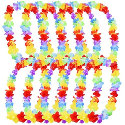 Xoeryoy 10pcs Blume Leis, farbenfrohe hawaiianische Leis Halskette, künstliche Blumen Hawaiianische Dekorationen für Themenparty Gefälligkeiten Xoeryoy 10pcs Blume Leis, farbenfrohe hawaiianische Leis Halskette, künstliche Blumen Hawaiianische Dekorationen für Themenparty Gefälligkeiten von Xoeryoy